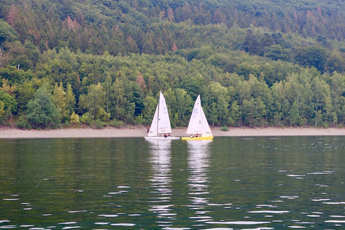 Der KZV und der Rudolph mit unseren Azubis auf dem Rursee