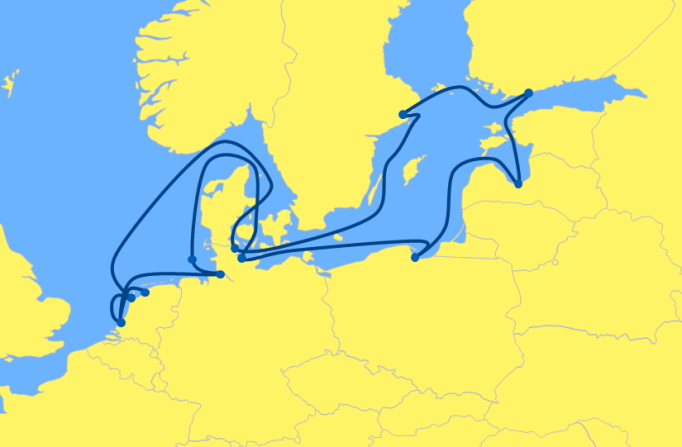 Seereisenplan-Karte